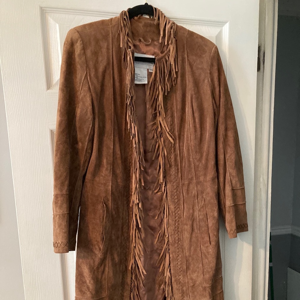 Pamela McCoy Suede Fringe Jacket XS